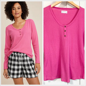 Maurices Henley pajama shirt pink size xs
